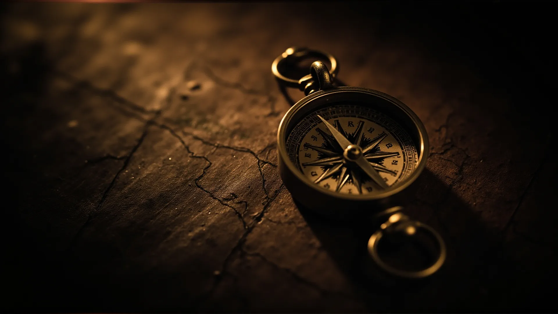 Step 1 — Explore: a vintage compass resting on a cracked stone surface, symbolising the first scan of opportunities.